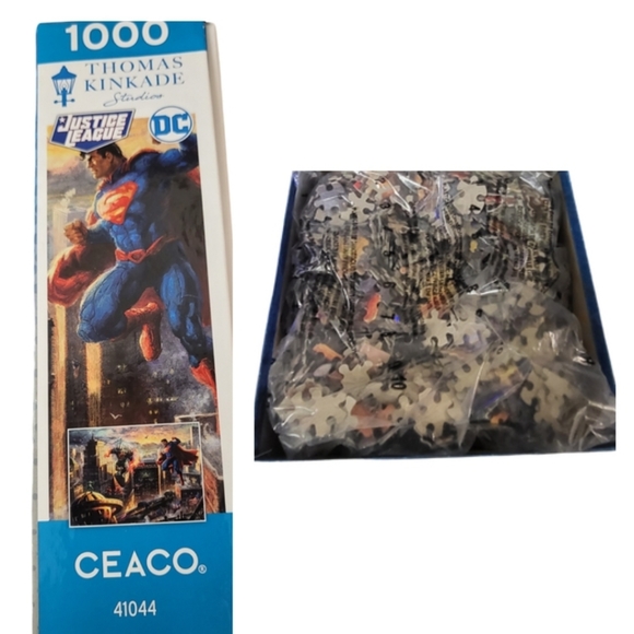 DC Justice League Puzzle by Thomas Kincade Studios 1,000 pcs NEW IN BOX - Picture 4 of 4